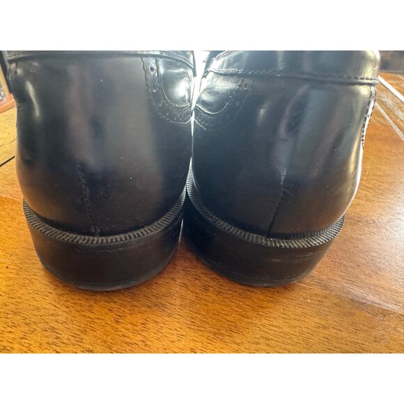 Bostonian Classics Tassel Loafers Mens 10M Black Leather Kiltie Brogue 20370 - Picture 7 of 11